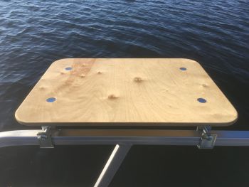 Arnall's Birch Wood Side Table for Pontoon Railing