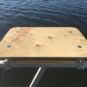 Arnall's Birch Wood Side Table for Pontoon Railing